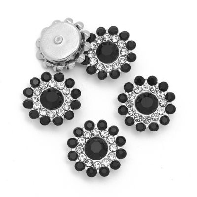 لوازم جانبی چین عمده فروشی Rhinestone مروارید الماس کریستال فلزی دکمه برای لباس مو مرکز خم
